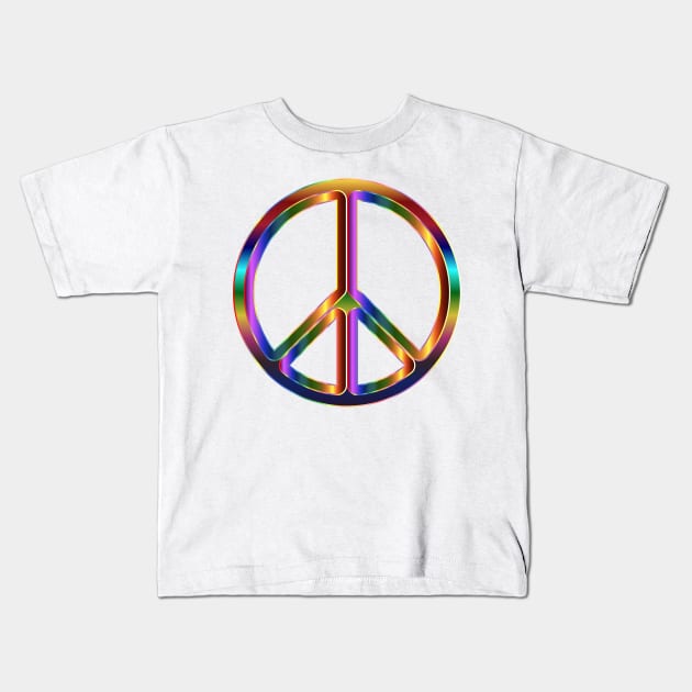 Psychedelic Peace Logo Kids T-Shirt by PsychedUp